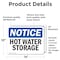 Signmission Hot Surface Sign, 10 in H x 14 in W, Vinyl Decal, Hot Water Storage OS-2PACK-NS-D-1014-L-13528 - alternate 2